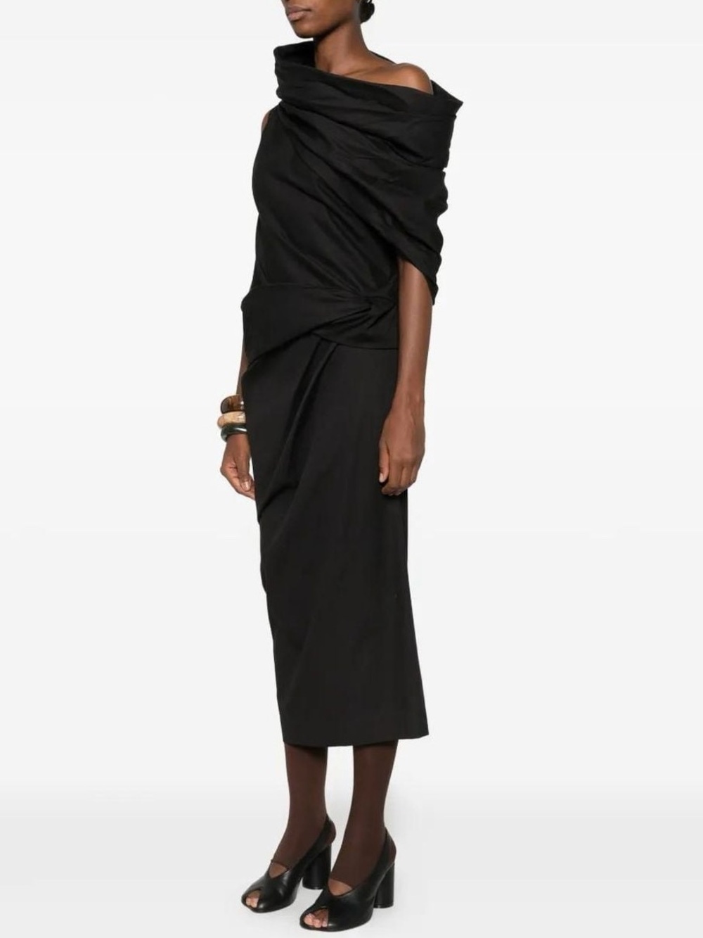 ENTIRE STUDIOS Moulded Midi Dress Black L